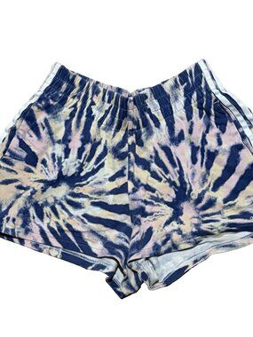 Adidas Shorts Women’s Size Small Blue Pink Tie Dye Lounge Short